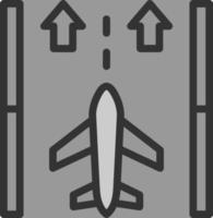 Landebahn-Vektor-Icon-Design vektor