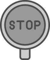 Stop-Schild-Vektor-Icon-Design vektor