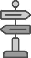 riktnings tecken vektor ikon design