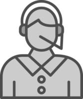 Call-Center-Agent-Vektor-Icon-Design vektor