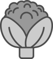 Blumenkohl-Vektor-Icon-Design vektor