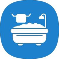 Badewanne-Vektor-Icon-Design vektor