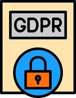 gdpr-Politik-Vektor-Icon-Design vektor