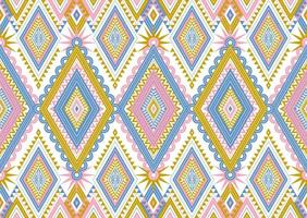 abstrakt söt Färg geometrisk stam- etnisk ikat folklore argyle orientalisk inföding mönster traditionell design för bakgrund, matta, tapeter, kläder, tyg, inslagning, tryck, batik, folkmusik, sticka, rand vektor