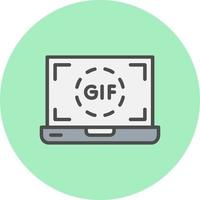 GIF-Vektorsymbol vektor