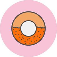 Donut-Vektor-Symbol vektor