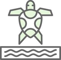 Meeresschildkröten-Vektor-Icon-Design vektor