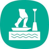 Standup-Paddleboarding-Vektor-Icon-Design vektor