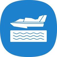 Wasserflugzeug-Rennvektor-Icon-Design vektor