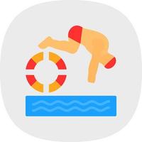rädda simning vektor ikon design