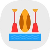 Paddleboarding-Vektor-Icon-Design vektor