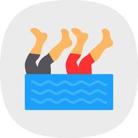 künstlerisches Schwimmvektor-Icon-Design vektor