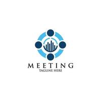 Meeting-Logo-Icon-Vektor isoliert vektor