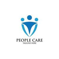 People Care Logo Icon Vektor isoliert