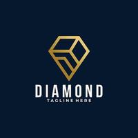 Diamant-Logo-Symbolvektor isoliert vektor