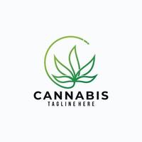 cannabis logotyp ikon vektor isolerat