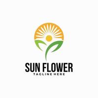 Sonnenblumen-Logo-Symbolvektor isoliert vektor
