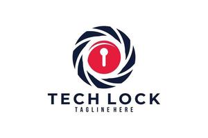 Tech-Lock-Logo-Icon-Vektor isoliert vektor