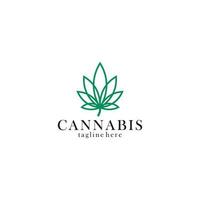 Cannabis-Logo-Symbolvektor isoliert vektor