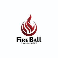 Feuerball-Logo-Icon-Vektor isoliert vektor