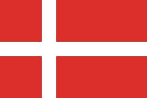 Danmark flagga design vektor