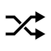 Shuffle-Symbol-Silhouette vektor
