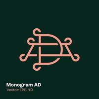 monogram ad logotyp vektor