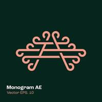 Monogramm ae-Logo vektor