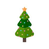 Weihnachtsbaum und Dekoration. Vektor-Illustration vektor