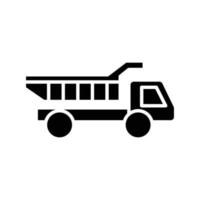 lkw-bau-symbol-illustration. Glyphen-Symbolstil. Symbol für den LKW-Bau. einfaches Vektordesign editierbar vektor