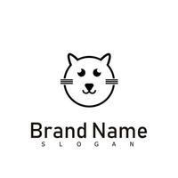 Katzen-Logo-Tiere-Design-Symbol vektor