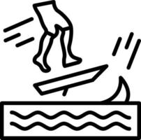 Skimboarding-Vektor-Icon-Design vektor