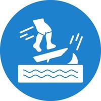 Skimboarding-Vektor-Icon-Design vektor