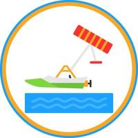 Kiteboarding-Vektor-Icon-Design vektor