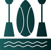 Paddleboarding-Vektor-Icon-Design vektor