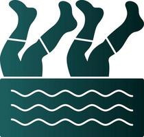 künstlerisches Schwimmvektor-Icon-Design vektor