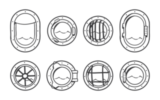 Porthole Ikoner Vector