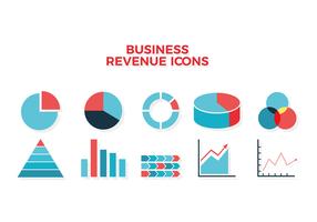 Business Revenue Chart-Symbol Kostenloser Vektor