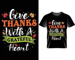 Thanksgiving-Herbst-T-Shirt-Design-Vektor vektor
