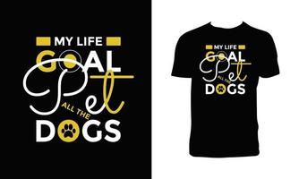 Hundekalligrafie-T-Shirt-Design. vektor