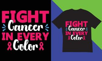 värld cancer dag t-shirt design. vektor