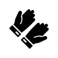 Handschuhe Vektor solide Ikone mit Hintergrundstilillustration. Camping- und Outdoor-Symbol eps 10-Datei