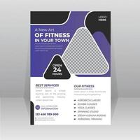 Fitness-Körper-Flyer und Poster-Design-Vorlage vektor