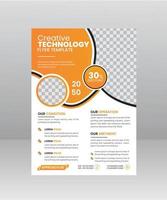 Flyer-Vorlage für kreative Technologie vektor