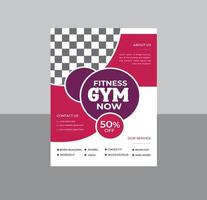 moderne Flyer-Vorlage für Fitnessstudios und Fitnessagenturen vektor