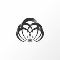 einfache blume mit liebe symbol bild grafik symbol logo design abstraktes konzept vektor stock. können als therapiebezogene Symbole verwendet werden.