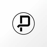 enkel och unik brev eller ord p attraktiv font form bild grafisk ikon logotyp design abstrakt begrepp vektor stock. kan vara Begagnade som en symbol relaterad till första eller monogram.