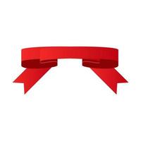 rotes band, modernes design banner, abzeichen, etiketten - designelemente auf weißem hintergrund vektor