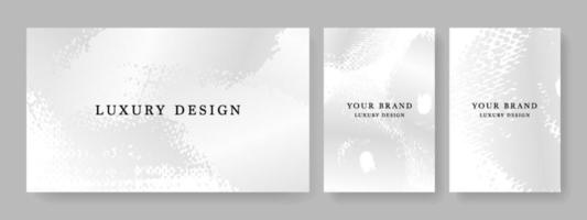 abstraktes Textur-Cover-Design-Set. kreativer modischer hintergrund in weißen farben. trendige vektorsammlung für katalog, luxusgutschein, broschürenvorlage, magazinlayout, schönheit vektor