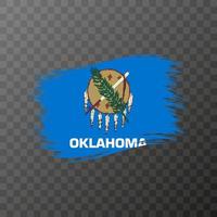 Oklahoma State Flag im Pinselstil auf transparentem Hintergrund. Vektor-Illustration. vektor